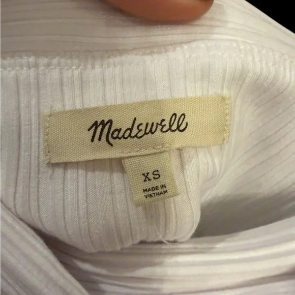Madewell White Ribbed Tank Top - Picture 4 of 5